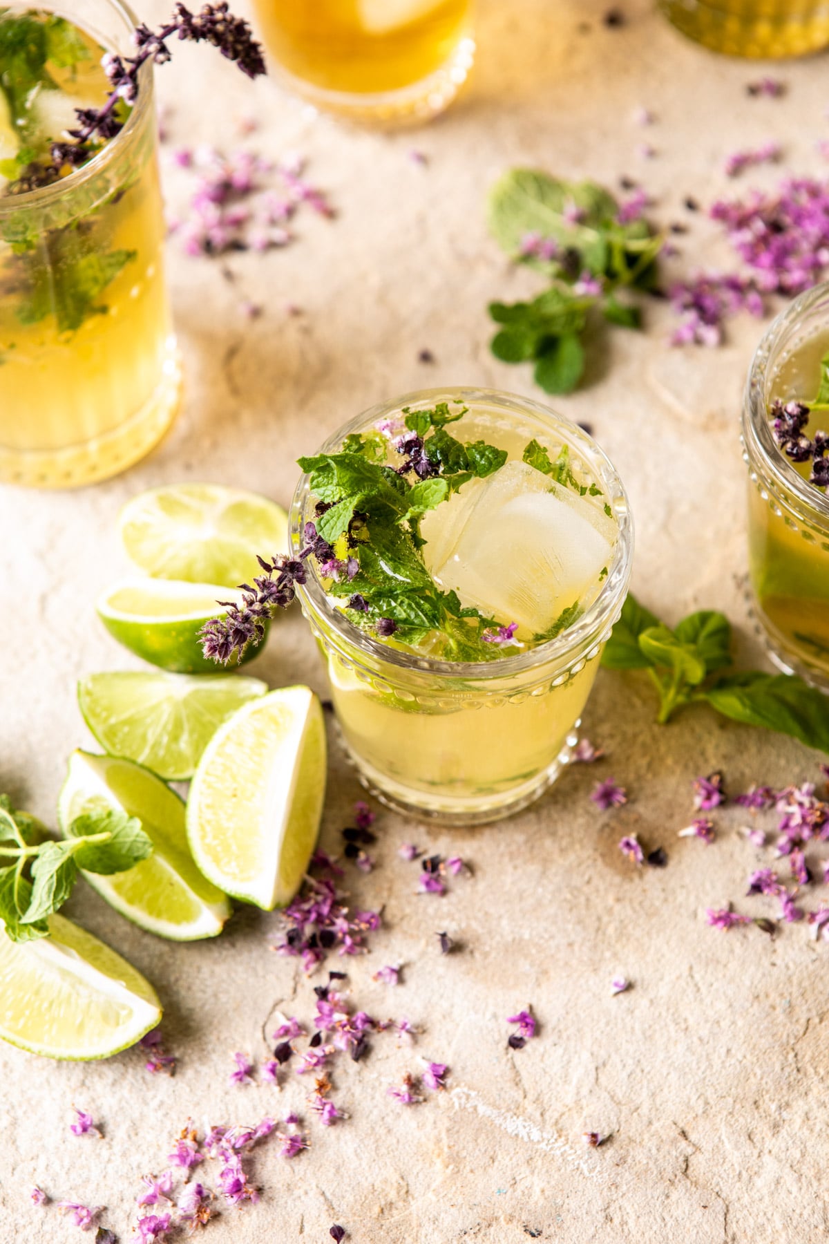 White Tea and Muddled Basil Mojito.