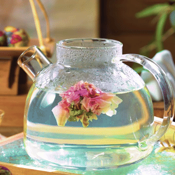 Magic Gathering Bundle: 18 Flowering Tea Blooms & Glass Teapot