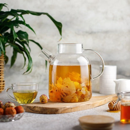 BUNDLE: Flowering Tea Blooms and Glass Teapot